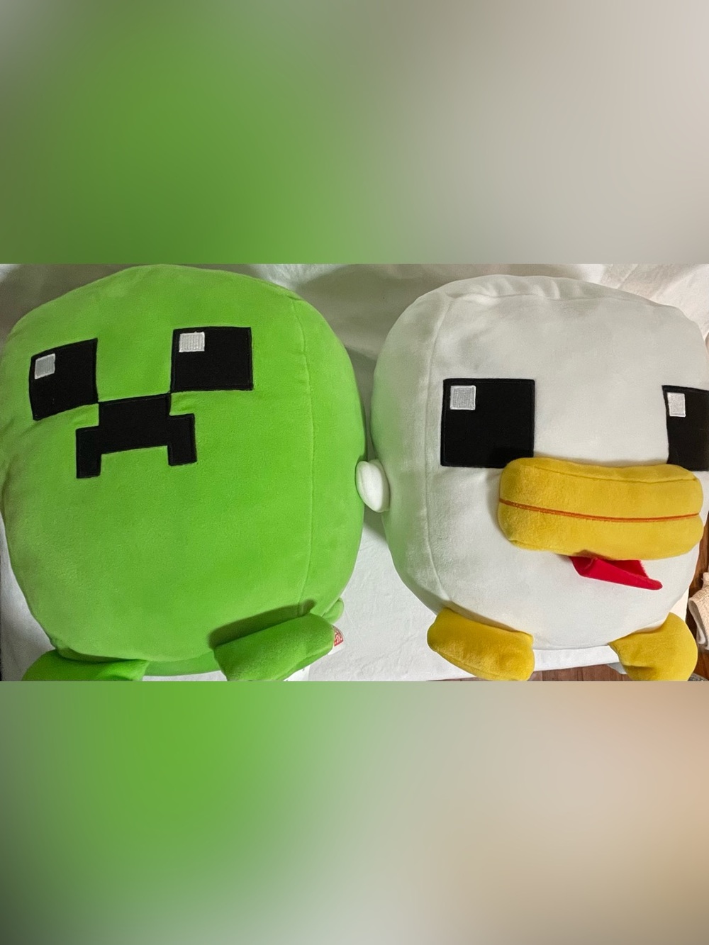Mattel Minecraft Cuutopia Plush Set - Creeper & Chicken 10”
